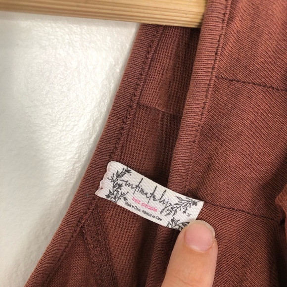 Free People Lotta Love Pleated Jumpsuit Brown Size Medium - Picture 5 of 15